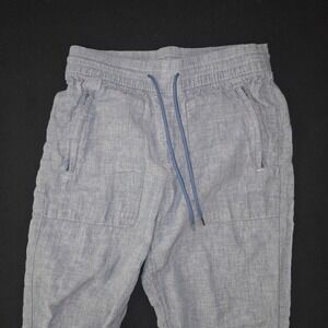 Athleta Linen Jogger Pants Blue Size 0 Lightweight Drawstring